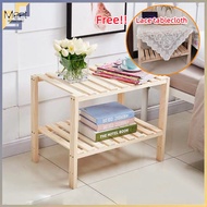 READY STOCK Solid wood bedside table ins  korea style bedroom shelf home cabinet furniture storage rack simple small side table