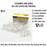 Combo 100 Đầu RJ-45 Cat5/5e Tenda Loại Tốt