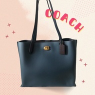 COACH Willow Tote Bag in Colorblock Navy Blue Preloved