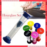 6pcs Sand Hourglass Timer 30Sec-10Mins Plastic Classroom Game Timer
