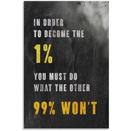 preeminent Black and White Letters Motivational Quote Poster Decorative Painting Canvas Wall Art Liv