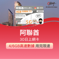 阿聯酋30日4GB+其後任用數據上網卡