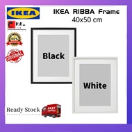 RIBBA Frame, 40x50 cm - Black/White l Bingkai, hitam/putih 40x50 cm