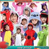 Kigurumi Stitch Dinosaur Totoro Giraffe Onesies Kids Children Animal Jumpsuit Girls Boys Cosplay Pyj