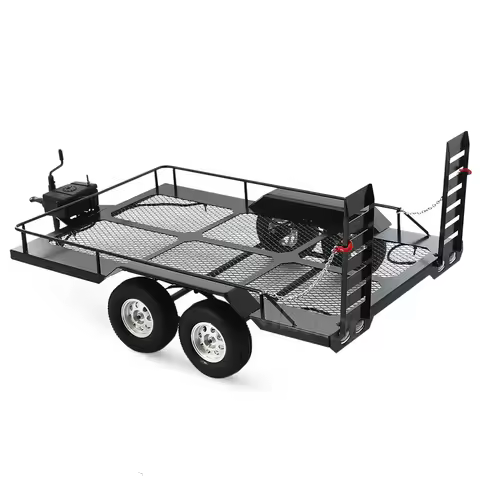 1/10 Metal Trailer Kit For RC Crawler Axial SCX10 II III 90046 D90 TRX6 TRX4 Redcat GEN8 RGT 86100 S