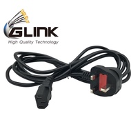 GLINK-Power Cord (UK) Fused 1.5 Meters C13 cable for PC Desktop TV Monitor Rice Cooker Filter with 3