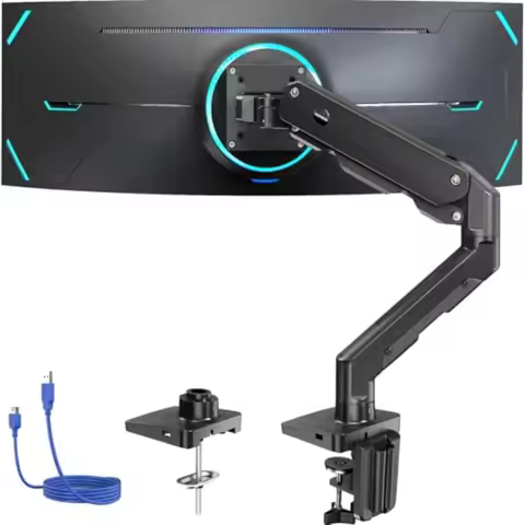 Heavy Duty Monitor Arm for 49 Inches Screens up to 35 lbs Aluminum Ultrawide Screen Arm for S Odysse