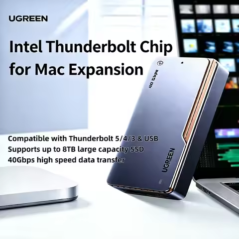 UGREEN 80Gbps Thunderbolt5 USB4 M.2 NVMe 2280 SSD Enclosure Aluminum Heat Dissipation External Stora