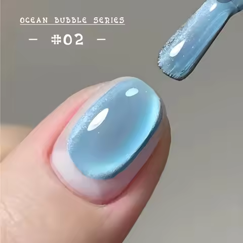 MIANEL 12ML Pink Water Gold Ocean Bubble Glass Bead Cat Eye Gel Nail Polish 2026 New Summer Nails Bl