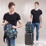 Solis熱帶天堂鳥13吋電腦後背包-熱帶綠-可套行李箱拉桿