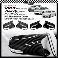 Toyota Vios NCP93 / Corolla Altis / Mark X 2005-2009 M4 Carbon Fiber Side Mirror Cover Trim Accessor