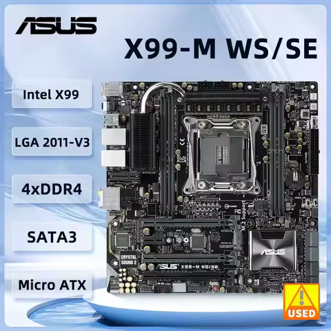 ASUS X99 Motherboard ASUS X99-M WS/SE Workstations Motherboard LGA 2011-V3 DDR4 64GB mATX support E5