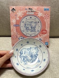 《Re:從零開始的異世界生活》一番賞 。E賞 。愛蜜莉雅& 碧翠絲 。陶瓷小盤｜