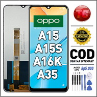 LCD OPPO A15 A15S A16K A35 Original COD Fullset Touchscreen Asli Ori For Glass Touch Screen Digitize