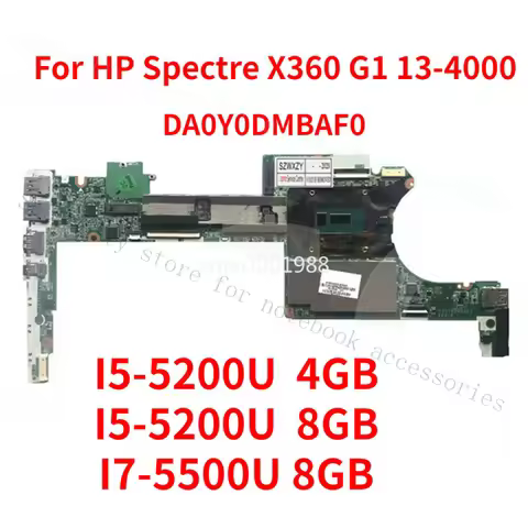 A+ For HP Spectre X360 G1 13-4000 Motherboard I7-5500u I5-5200u CPU DA0Y0DMBAF0
