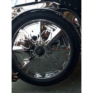 ♑ ☁ SIDECAR WHEEL COVER STAINLESS STEEL (for rayos) rim 17"