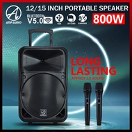 AmpAudio Portable Speaker 12/15 Inch Bluetooth Portable Speaker With TWS Wireless Mic and Remote