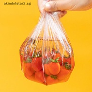# new # 100pcs Colorful Disposable Food Cover Plastic Bag Wrap Food Lids Storage Bag .