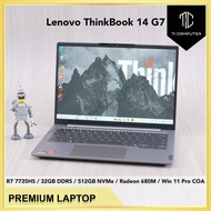 Lenovo ThinkBook 14 G7 Ryzen 7 7735HS 32GB RAM 512GB NVMe SSD Radeon 680M Win 11 Pro Laptop (Like Ne
