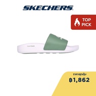 Skechers สเก็ตเชอร์ส รองเท้าแตะผู้ชาย Men Deriver Slides - 246020-SAGE Anti-Slip Goodyear Rubber Goodyear Anti-Slip Hanger Optional Hyper Burst Machine Washable