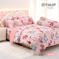 TULIP รุ่น TULIP Delight Alice พิมพ์ดิจิตอล DLD040 ลิขสิทธิ์แท้ดิสนีย์ ชุดเครื่องนอน ผ้าปูที่นอน ผ้า
