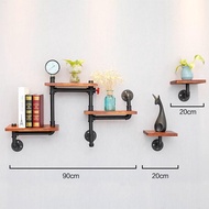 Bộ kệ ống nước mini kèm giá gỗ cao cấp kệ ống nước treo tường trang trí để đồ trang trí tường cho ph