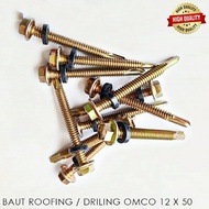 100pcs baut baja ringan roofing/drilling 12x50 panjang 5cm isi 100pcs baut roofing/drilling atap baja ringan ukuran 12x50 5cm skrup atap roofing kuning 12x50 100PCS baut baja ringan sekrup rofing 12x50 panjang 5cm baut baja ringan 12x50 100pcs baut murah