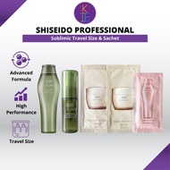 Shiseido Sublimic Fuente Forte Travel Size Shampoo/Clarity Beauty Spa/Airy Flow Shampoo &amp; Aqua Intensive Mask Sachet