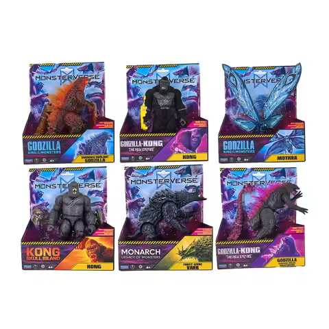 Playmates Godzilla Vs Kong Gojira New Empire 2025 Mothra Frost Vark Drownviper Figures Model Boys Ki