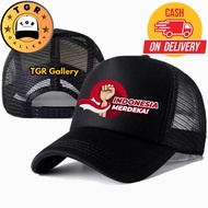 TGR Gallery Trucker Hats INDONESIA MERDEKA - Distro Hats INDONESIA MERDEKA Logo - Premium INDONESIA 
