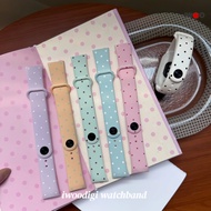 韩系波点硅胶表带For xiaomi/mi band 10 nfc/Ceramic/mi band 9/mi band 8女士防水表带