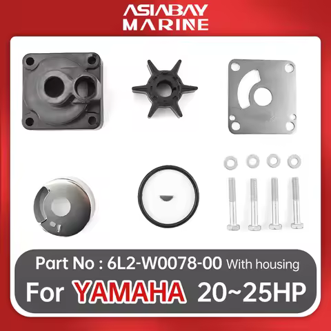 Water Pump Impeller Repair Kit for Yamaha Outboard 20hp 25hp With Housing 6L2-W0078-00 Ship Marine B