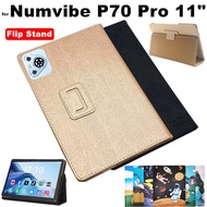 Flip Case for NUMVlBE P70 Pro 11 Inch Tablet Android Silk Pattern Cover Flip Foldable Stand Full Bod