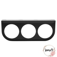 JONY Gauge Mount Holder, Black 3-Hole 52mm/2in 3-Hole, Not easy to break 7.44 *3*0.66Inch Metal Dash