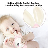 Music Flashing Teether Rattle Mobiles Toys Cute Rabbit Hand Bell Newborn Early Educational Baby Toy