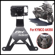 For KYMCO AK550 ak550 AK 550 KYMCO Windshield Mount Navigation Bracket GPS Smartphone Holder USB cha