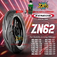 Zeneos ZN62 Motorcycle Tire Rim 14&17 (Tubeless) FREE SEALANT AND PITO