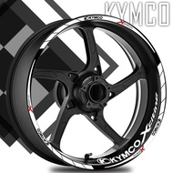 Reflective Motorcycle Accessories Wheel Sticker Hub Decals Rim Stripe Tape For KYMCO XCITING 400i AK
