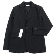 全新未使用 PIUORO PR01J01 Logo 紐帶全袖彈力單排扣修身西裝外套，黑色，尺寸 03，正品，男款，原價：¥46,200