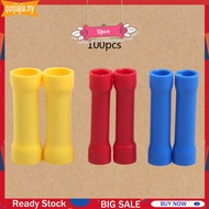 100Pcs Insulated Wire Butt Connector Electrical Crimp Terminal for BV1 BV2 BV5.5