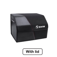 Car Trunk Organizer Box Carbon Fibre Leather Large Capacity Auto Storage Bag Folding Car Storage Box