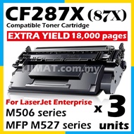 3x CF287X 87X Compatible HP LaserJet Pro M 501 501dn 501n 506dh 506dn 506n 506x 527c 527dn 527f 527z