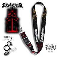 GANTUNGAN MERAH RED ARMY LANYARD D4R4H S1KSAKUBUR HP KEYCHAIN ROPE ID CARD