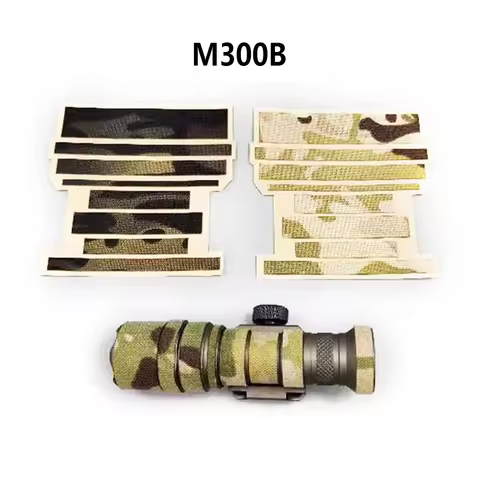 Tactical Flashlight Cover Protect Sticker for Surefir M300B M300V M600B M600V M600DF Scout Light Wra