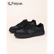 Feiyue Pure Black Casual Sneakers - Classic Retro Style for Students
