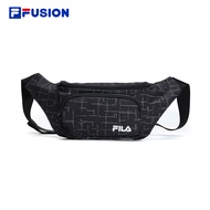 FILA FUSION กระเป๋าคาดเอวคู่ เทรนด์ใหม่ กระเป๋าคาดเอวแฟชั่น กระเป๋าคาดหน้าอก BK