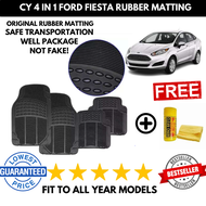CY FORD FIESTA RUBBER MATTING ORIGINAL/ 4 IN 1 UNIVERSAL RUBBER MATTING HIGH QUALITY FOR FORD FIESTA