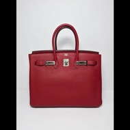 Hermes - Birkin 35紅色銀扣