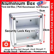 Transparent Aluminium First Aid Box Security Lock Key / Peti Kecemasan / 透明铝药箱收纳盒 #First #Aid #Peti 