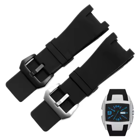 32mm Waterproof silicone strap for Diesel Watch Strap for DZ1216 DZ1273 DZ4246 DZ4247 DZ287 Soft Bre